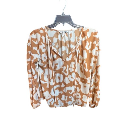 Elizabeth And James Womens V-Neck Long Sleeve Blouse Size M - Picture 1 of 3